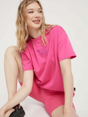 Bavlněné tričko Karl Kani růžové