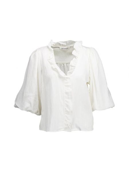 Bluse mit v-ausschnitt Co'couture weiß