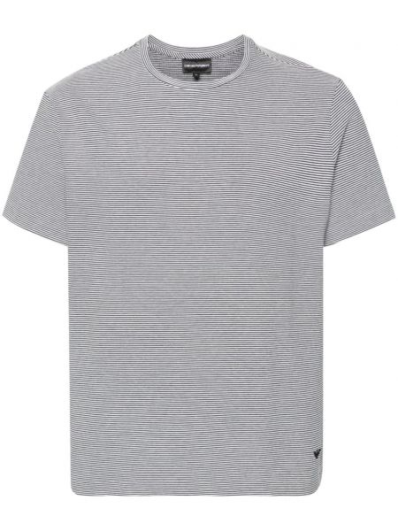 T-shirt brodé à rayures Emporio Armani