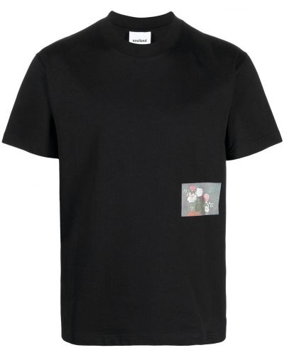 Camiseta de flores Soulland negro