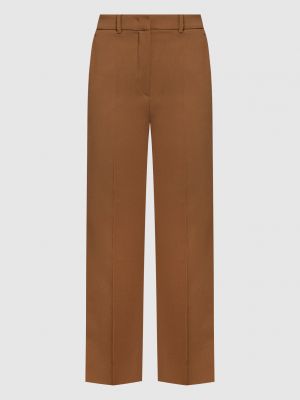 Вовняні прямі брюки Max Mara коричневі