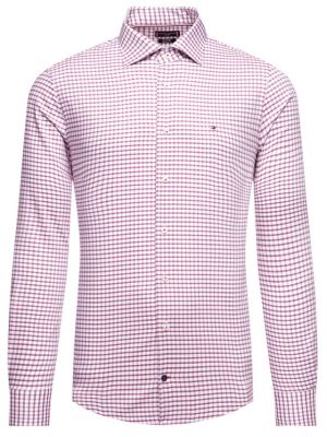 Kostkovaná košile Tommy Hilfiger Tailored fialová