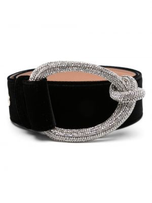 Cintura in velluto con cristalli Giorgio Armani nero