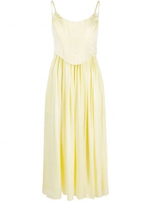 Svilena midi haljina Zimmermann žuta
