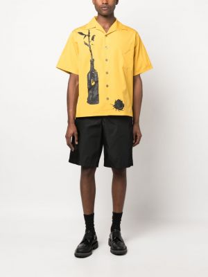 Košile s potiskem Prada žlutá