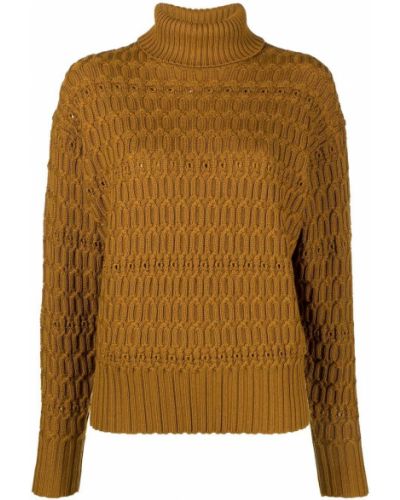 Вълнен пуловер Victoria Beckham кафяво