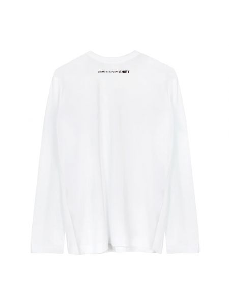 Camiseta de manga larga de algodón Comme Des Garçons blanco