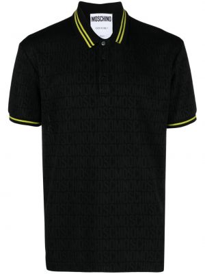Žakarda polo krekls Moschino melns