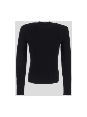 Dzianinowy sweter Balmain czarny