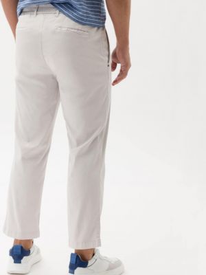 Pantaloni plissettati Brax bianco
