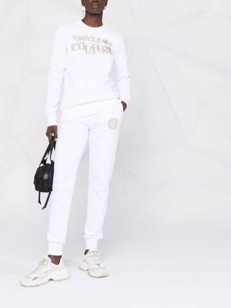 Sudadera con estampado Versace Jeans Couture blanco