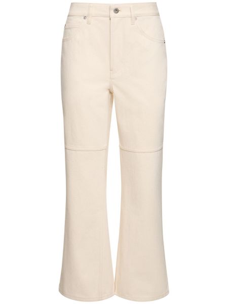 Jeans en coton Jil Sander beige