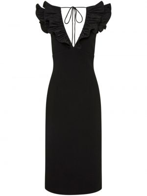 Midi šaty s volány Rebecca Vallance černé