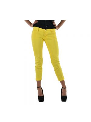 Jeansy skinny slim fit Dsquared2 żółte