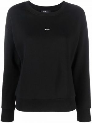 Rund hals sweatshirt med rund hals A.p.c. sort