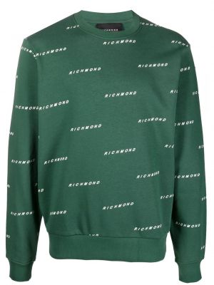 Trykt sweatshirt John Richmond grønn