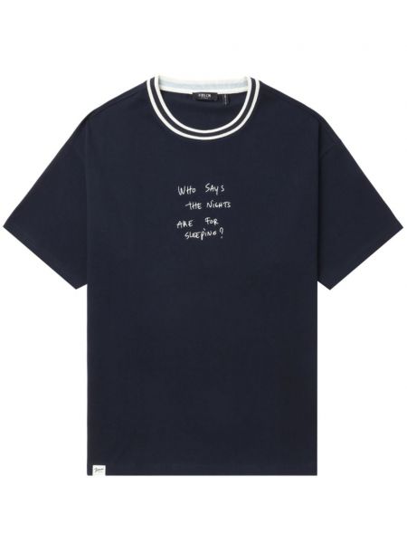Pamučna majica s printom Five Cm plava