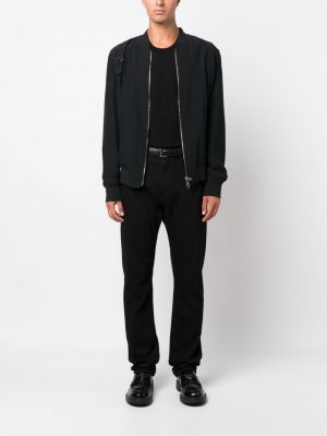 Merinowolle woll pullover mit rundem ausschnitt Michael Kors schwarz