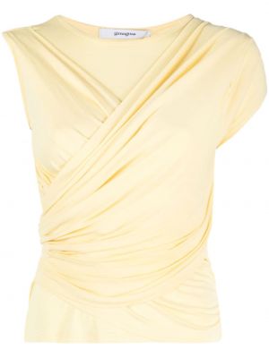Asimetrični top s draperijom Gimaguas žuta