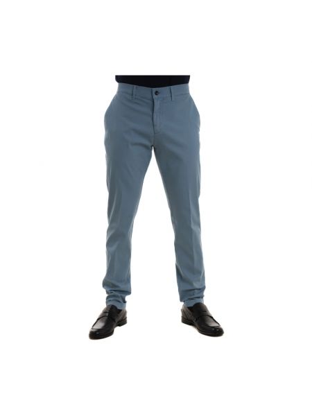 Obcisłe spodnie slim fit Harmont & Blaine niebieskie