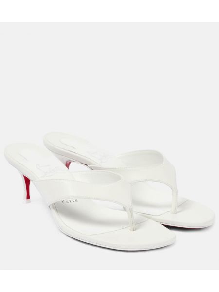 Læder mules Christian Louboutin hvid