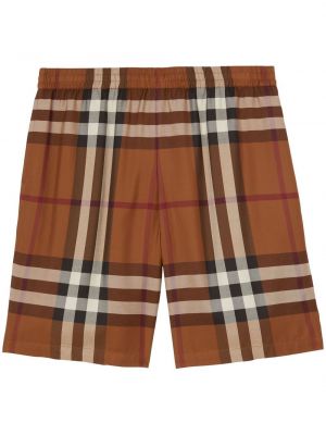 Sjekket shorts Burberry brun