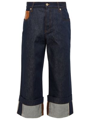 Modré džíny s vysokým pasem Loewe