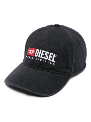 Cap mit stickerei aus baumwoll Diesel schwarz