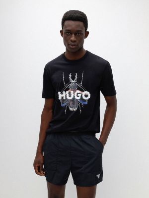 Camiseta de punto Hugo negro