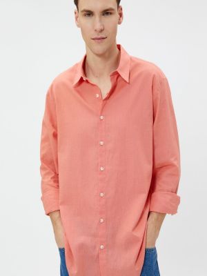 Классическая рубашка Koton розовая