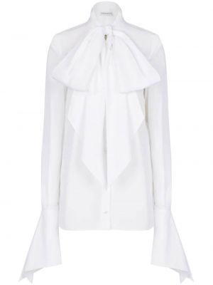 Памучна риза с панделка Nina Ricci бяло