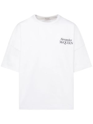 Camiseta de algodón con estampado Alexander Mcqueen