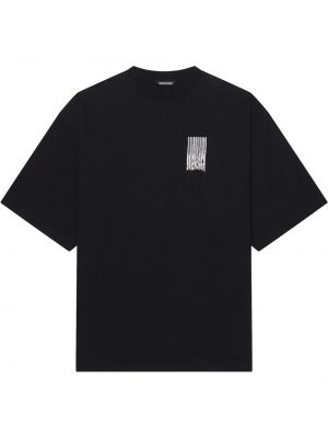 Camiseta con estampado Balenciaga negro