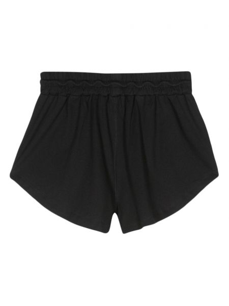 Shorts brodeés en coton Msgm noir