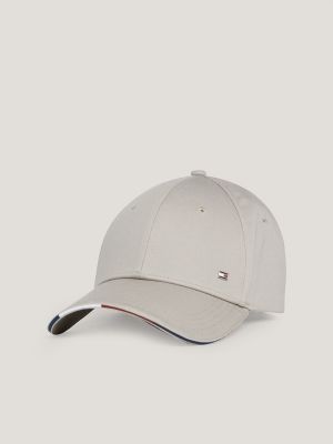 Gorra de algodón Tommy Hilfiger gris