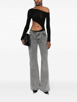 Jeans bootcut taille basse The Mannei gris