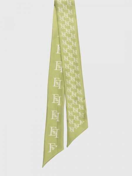 Шелковый шарф Elisabetta Franchi зеленый