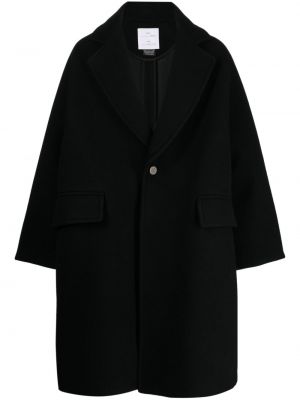 Vlnený kabát Fumito Ganryu čierna
