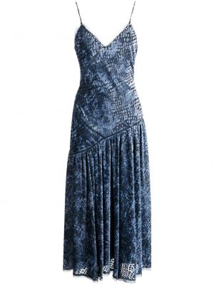 Midi šaty Ulla Johnson modrá