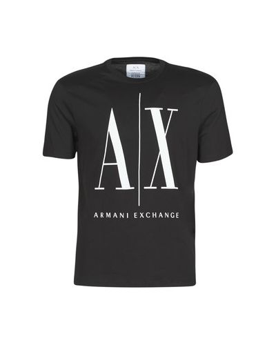 Koszulka z krótkim rękawem Armani Exchange czarna