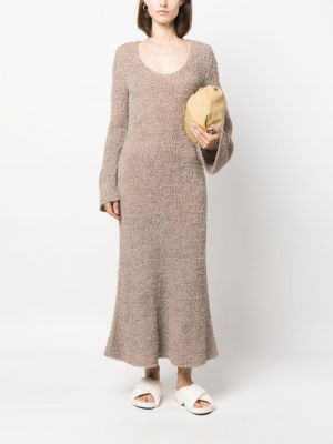 Robe longue en tricot ajouré By Malene Birger beige