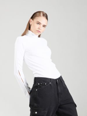 Cămășă de blugi Calvin Klein Jeans alb