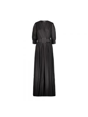 Sukienka długa plisowana Rochas czarna