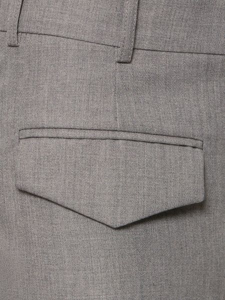 Pantaloni di lana Victoria Beckham grigio
