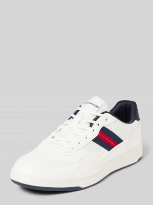 Białe sneakersy w paski Tom Tailor