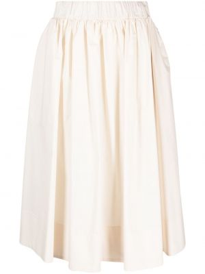 Plisovaná bavlnená sukňa Nude biela