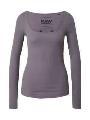 Hviezdne tričko s dlhými rukávmi G-star Raw sivá