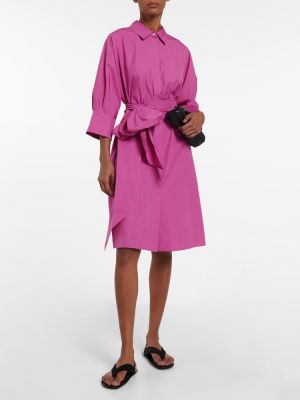Sukienka midi bawełniana S Max Mara różowa