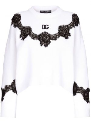 Пуловер с дантела Dolce & Gabbana