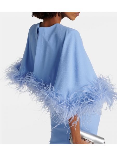 Μάξι φόρεμα με φτερά Rebecca Vallance μπλε